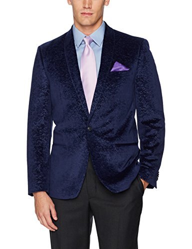 Shermans Men's Two Button Slim Fit Paisley Sportcoat