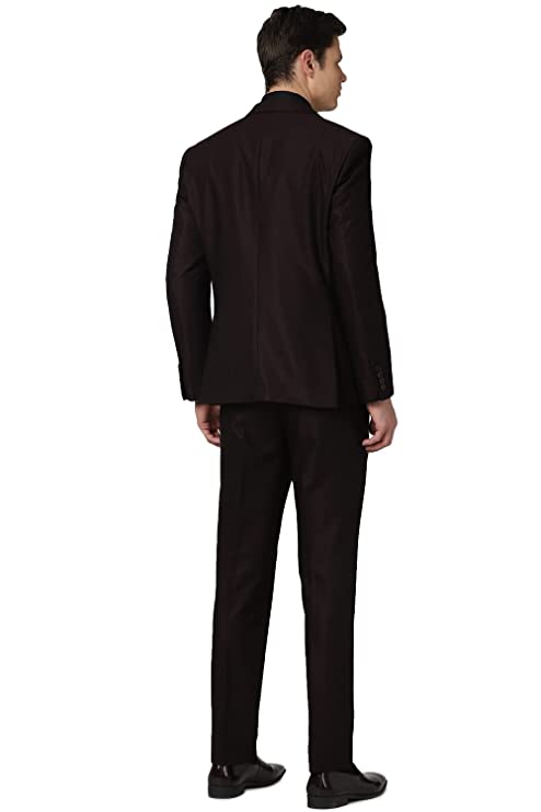 Heusen Men's Brown Three Piece Suit Business Pants Set (VHSUCSLFL78182 44) - Image 2