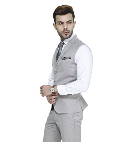 Men's Single Breast Three Button Slim Fit Formal/Party Waist Coat - 11 Colors - Image 3