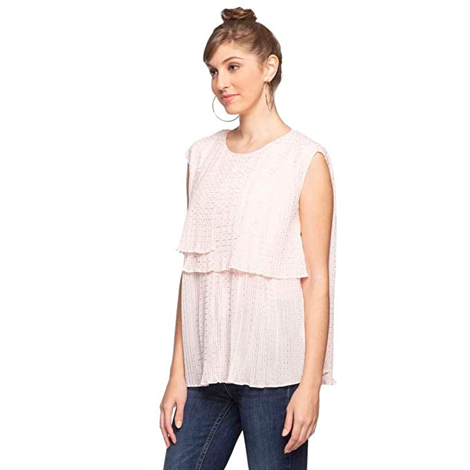 MODA Womens Round Neck Dot Pattern Top - Image 3