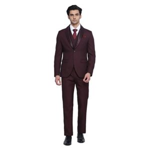 Stylish Hildo 6X Check Suits in Wine