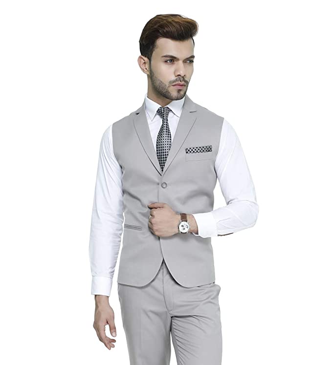 Men's Single Breast Three Button Slim Fit Formal/Party Waist Coat - 11 Colors