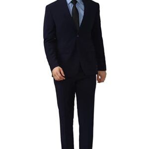 Men's Two Piece Business Suit Pants Set (PISUONSPS21832_Black_36)