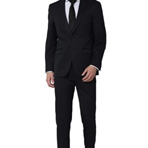 Men's Regular Business Suit Pants Set (PESUOTLB719144_Blue_40)