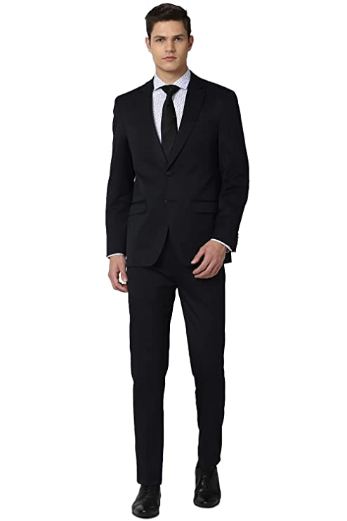 Men's Regular Business Suit Pants Set (PESUOTLB719144_Blue_40)