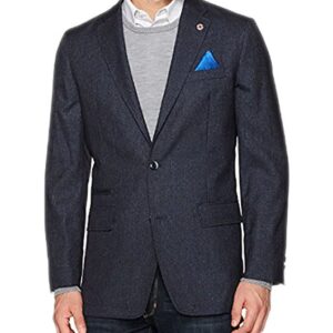 Shermans Men's Two Button Slim Fit Mini Check Sportcoat