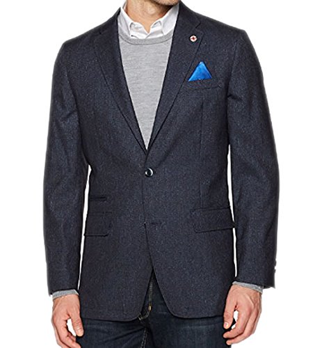 Shermans Men's Two Button Slim Fit Mini Check Sportcoat