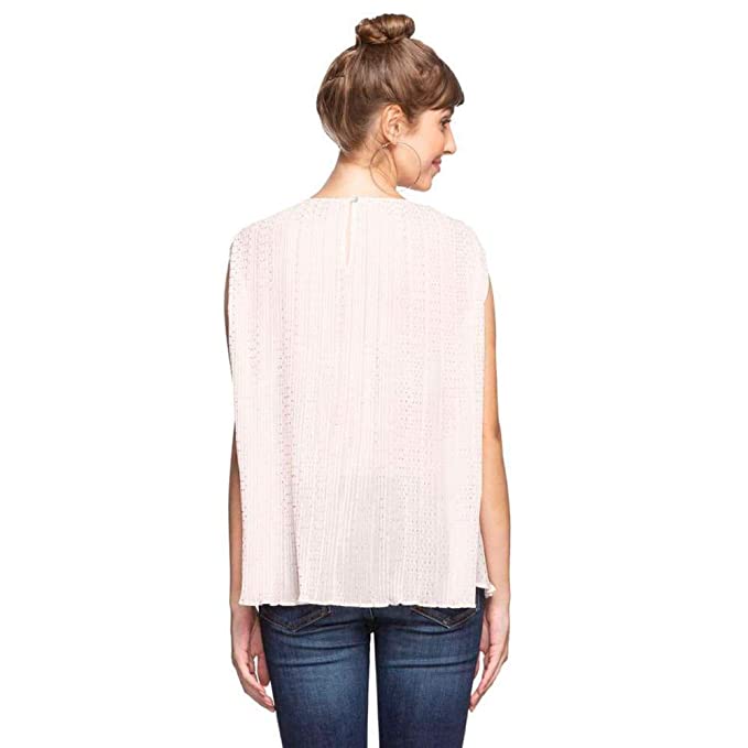 MODA Womens Round Neck Dot Pattern Top - Image 2