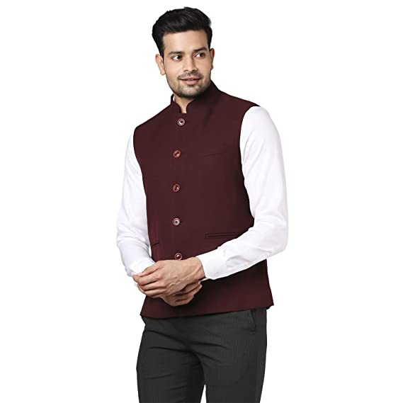 Dark Maroon Waistcoats - Image 3