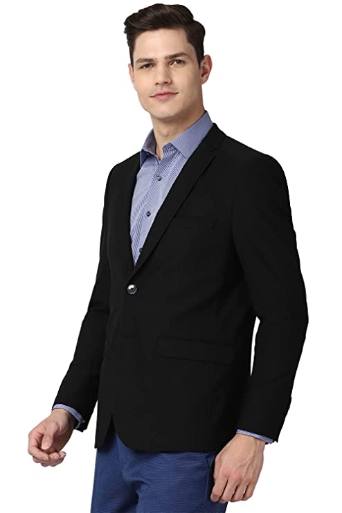 Men's Slim Fit Blazer (PIBZWNSPS32424_40_Purple, Wine_40) - Image 2