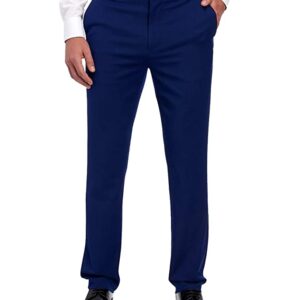 Shermans Men's Bexley Flat Front Suit Separate Pants Blue L44 W38