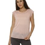 MODA Womens Round Neck Slub T-Shirt