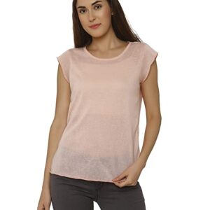 MODA Womens Round Neck Slub T-Shirt