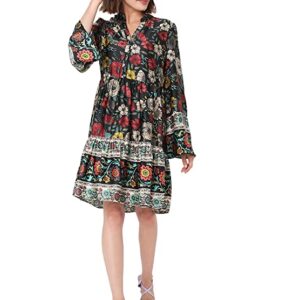 MODA Women's Polyester Fit and Flare Knee-Length Dress