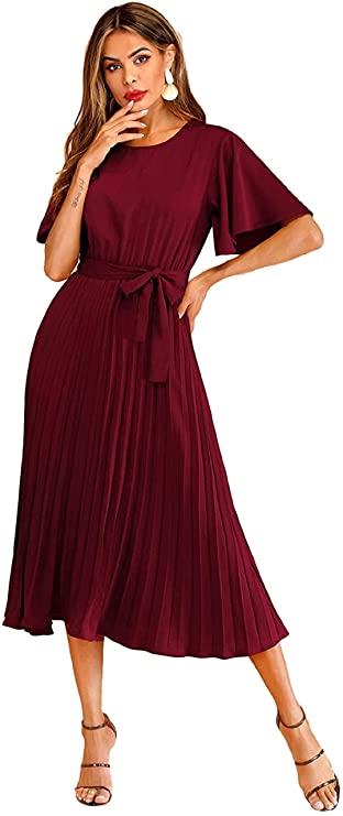Women's Polyester A-Line Long Dress