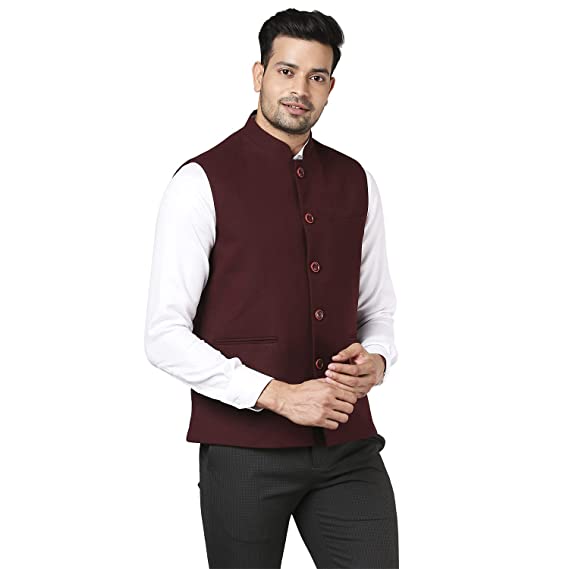 Dark Maroon Waistcoats - Image 2