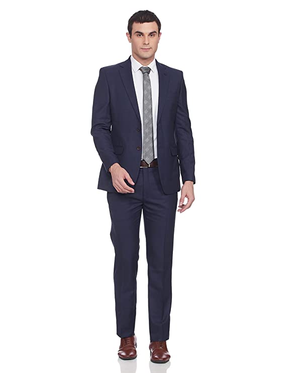 Men's Poly Viscose Notch Lapel Suit (RMDX01827-V8_Purple_Small) - Image 3