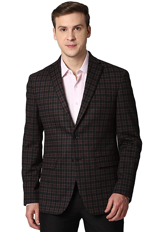 Men Maroon Blazer Regular (PIBZWNSFS78410 40)