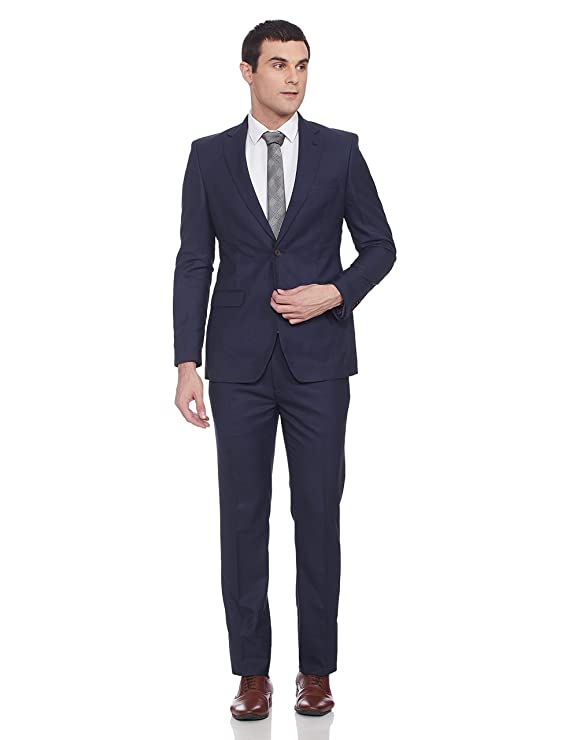 Men's Poly Viscose Notch Lapel Suit (RMDX01827-V8_Purple_Small)