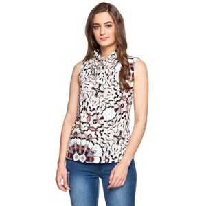 MODA Womens Cowl Neck Printed Top