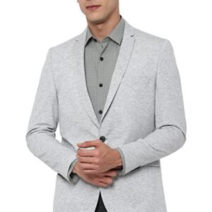 Solly Textured Rayon Super Slim Fit Work Wear Blazers for Mens (Grey, 40)