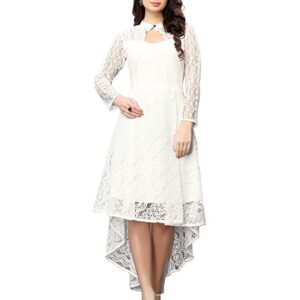 Dream Women's Dyed Fit & Flare Knee Length Russell Net Dress