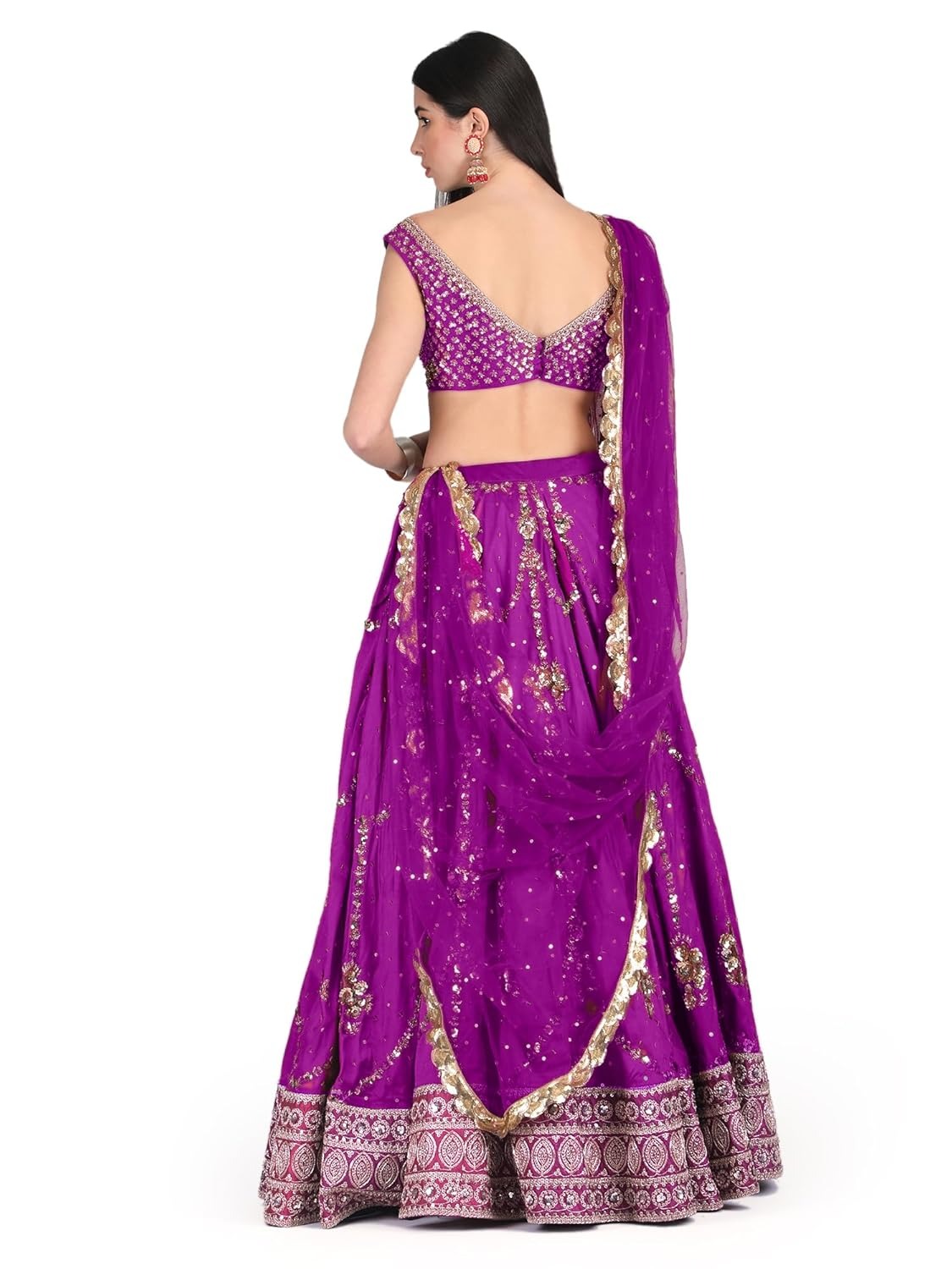 Falsa Floral Jharoka Bridal Lehnga - Image 5