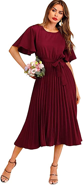 Women's Polyester A-Line Long Dress - Image 3