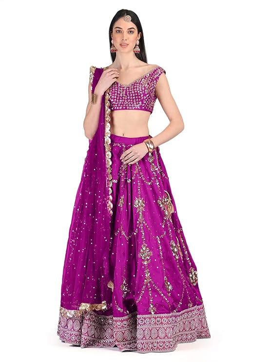 Falsa Floral Jharoka Bridal Lehnga - Image 4