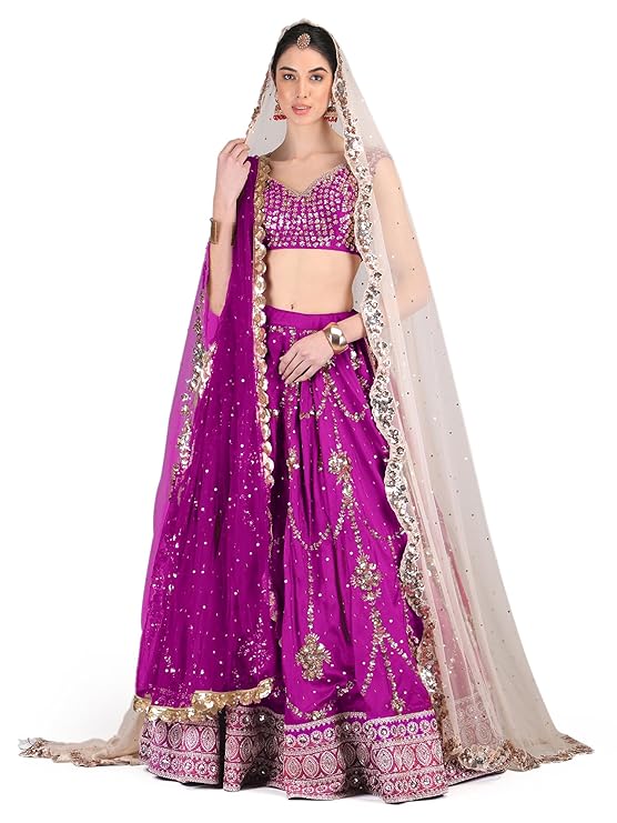 Falsa Floral Jharoka Bridal Lehnga - Image 2